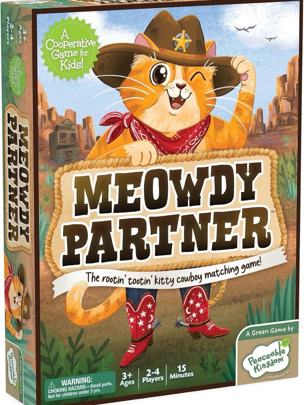 Meowdy Partner Kids Cooperative Matching Game - Orange/Brown by